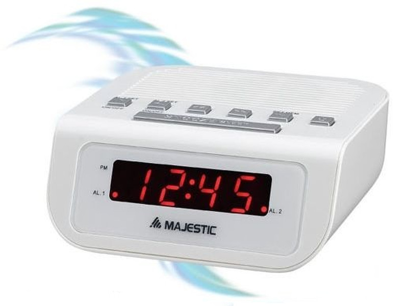 New Majestic RS-125 Clock White