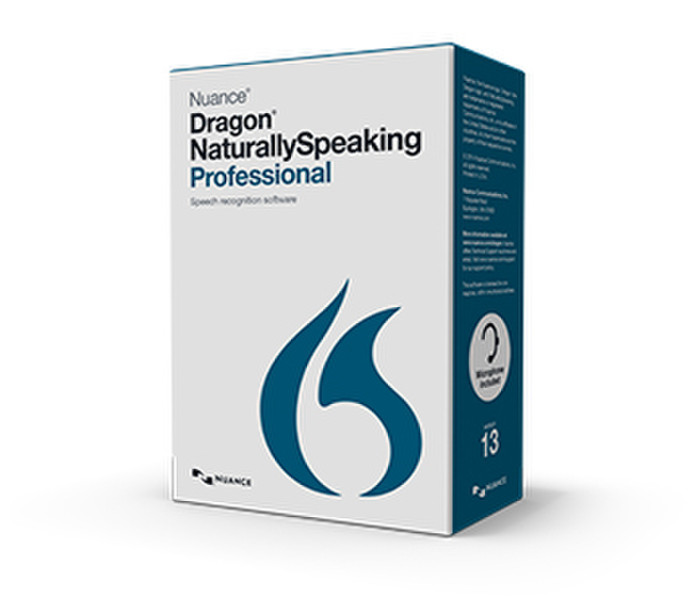 Nuance Dragon NaturallySpeaking 13 Professional, EN, EDU