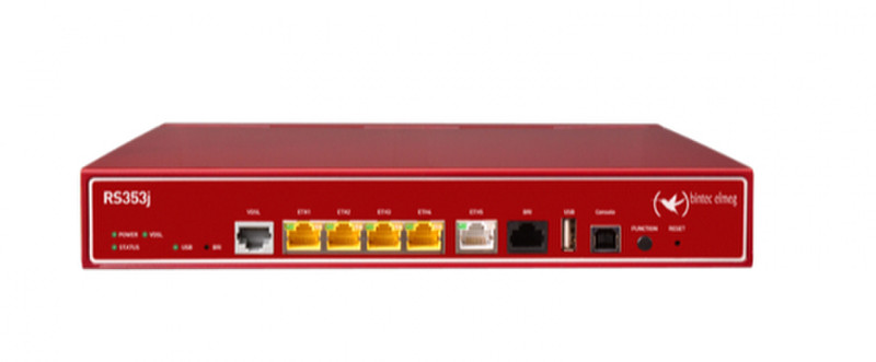 Bintec-elmeg RS353j ADSL2+ Eingebauter Ethernet-Anschluss Rot