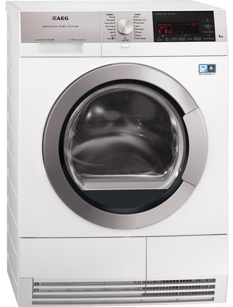 AEG T97689IH1 freestanding Front-load 8kg A+++ Silver,White tumble dryer