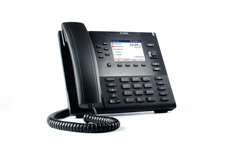 Mitel 80C00002AAA-A Проводная телефонная трубка 9линий ЖК Черный IP-телефон