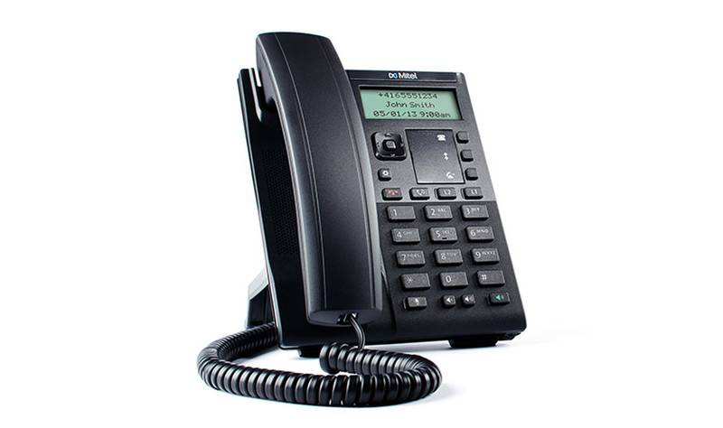 Mitel 80C00005AAA-A Проводная телефонная трубка 2линий ЖК Черный IP-телефон