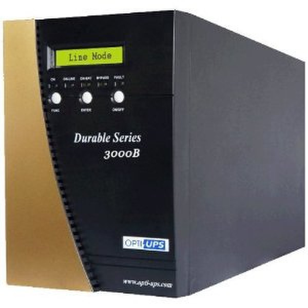 OPTI DS3000B Double-conversion (Online) 3000ВА 12розетка(и) Черный, Коричневый источник бесперебойного питания