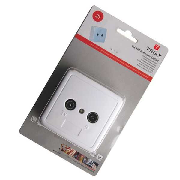 Triax 308327 TV + Radio White socket-outlet