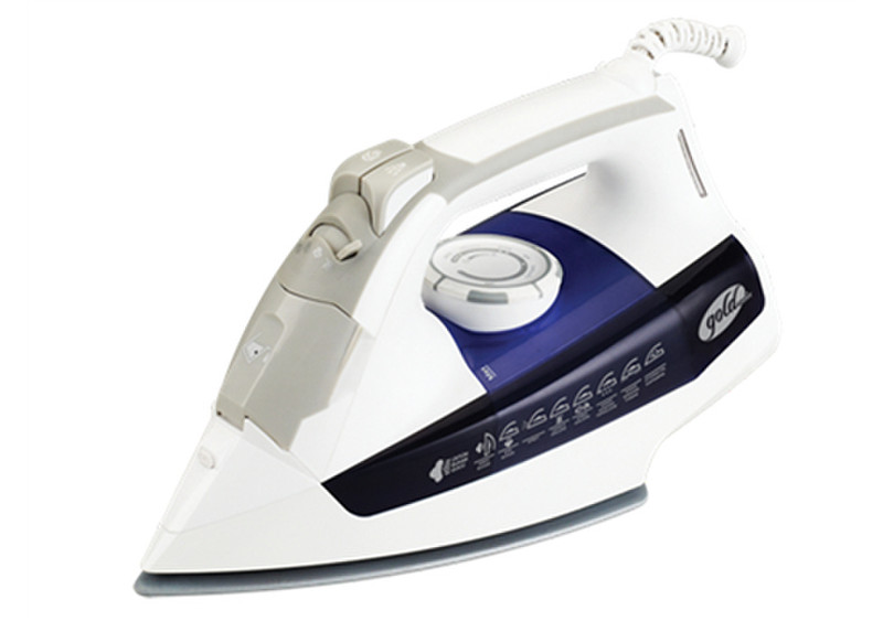 GoldMaster GSI-7605B Etna Dry & Steam iron Ceramic soleplate 2600W Black,White