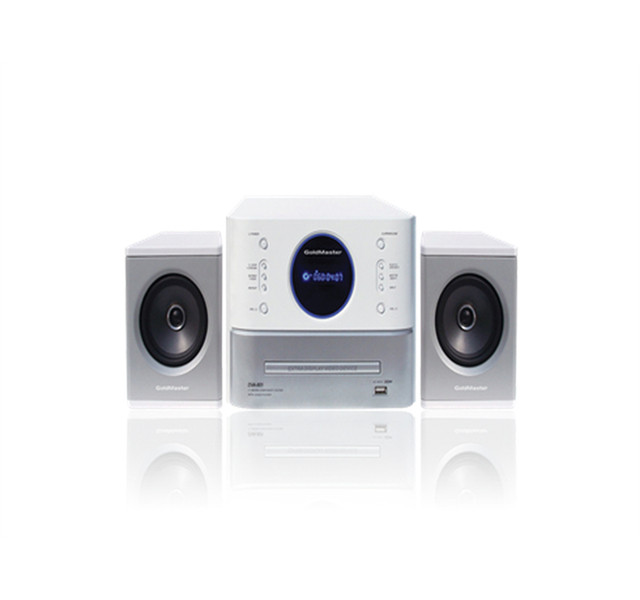 GoldMaster DVA-801 Mini-Set 60W Silber, Weiß Home-Stereoanlage
