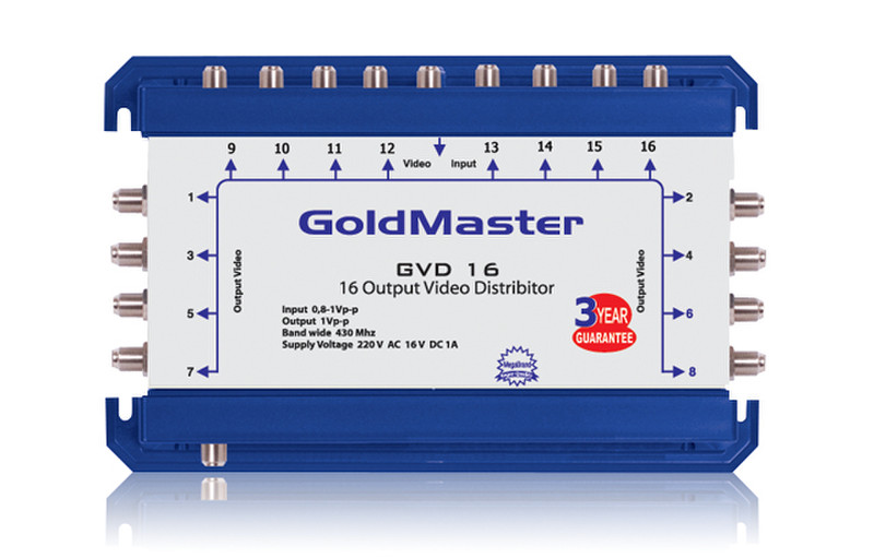 GoldMaster GVD-16 распределитель видеосигнала