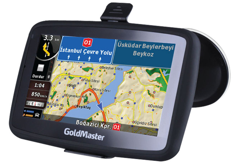 GoldMaster NAV-435 Tragbar / Fixiert 4.3Zoll TFT Touchscreen Schwarz Navigationssystem
