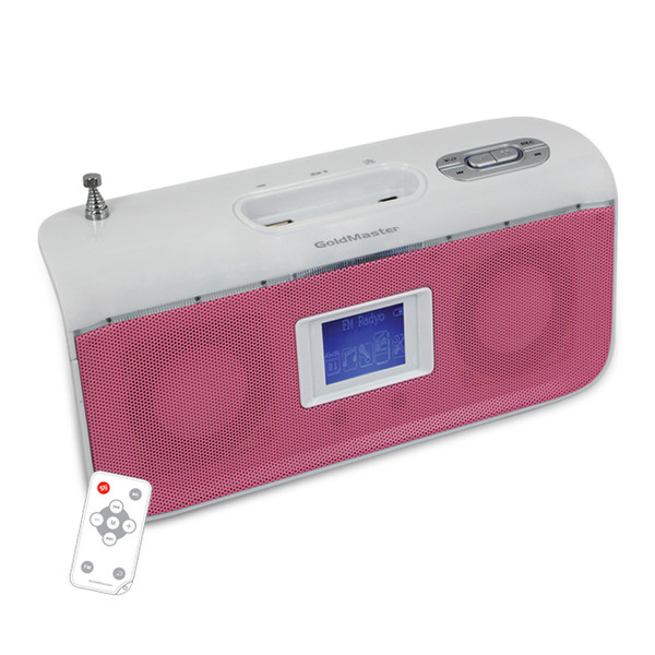 GoldMaster SR-177 USB Портативный Цифровой Розовый, Белый радиоприемник