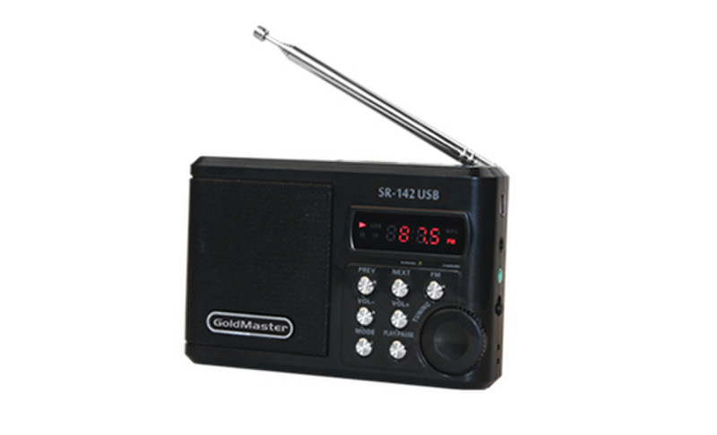 GoldMaster SR-142 Tragbar Analog Schwarz Radio