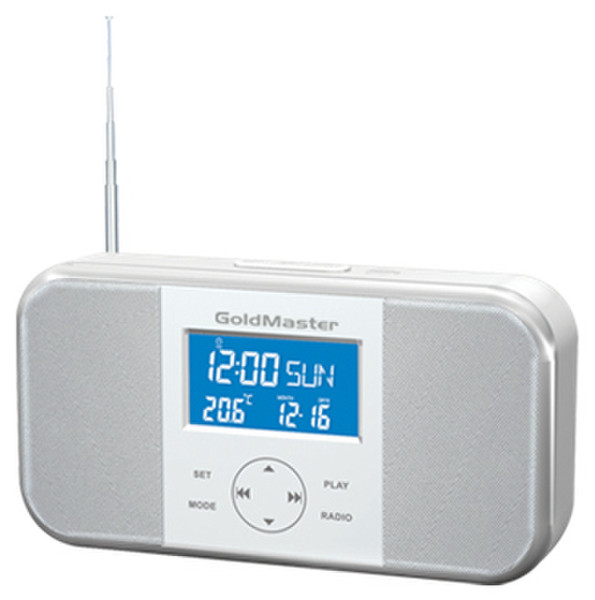 GoldMaster SR-156 USB Tragbar Digital Weiß Radio