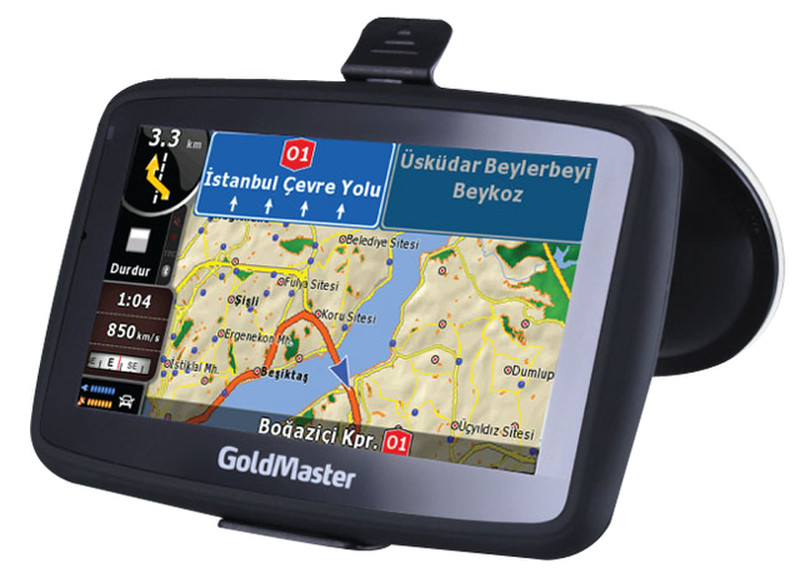 GoldMaster NAV-438 Tragbar / Fixiert 4.3Zoll TFT Touchscreen Schwarz Navigationssystem
