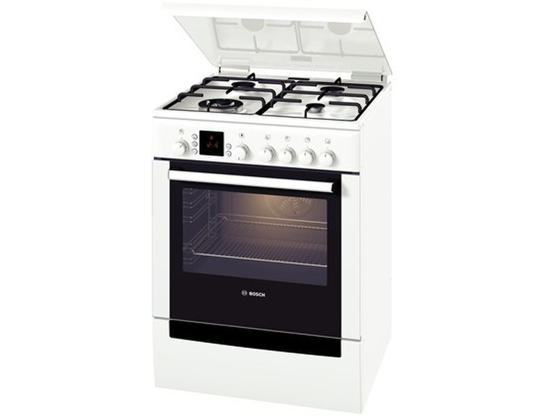 Bosch HSV74W220T Отдельностоящий Gas hob A Белый кухонная плита