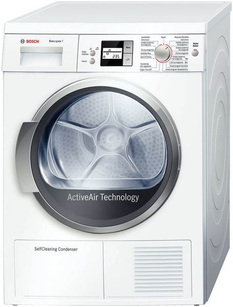 Bosch EcoLogixx 7 WTW86562TR Freistehend Frontlader 7kg A+ Weiß Wäschetrockner