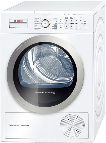 Bosch HomeProfessional WTY86800TR freestanding Front-load 8kg A++ White tumble dryer