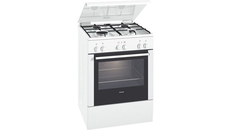 Siemens HM524201T Freistehend Gas hob A Schwarz, Weiß Küchenherd