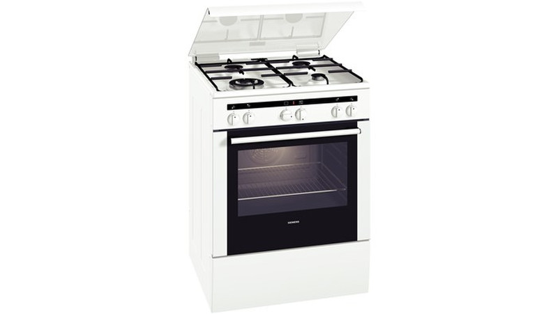 Siemens HM625211T Freistehend Gas hob A Schwarz, Weiß Küchenherd