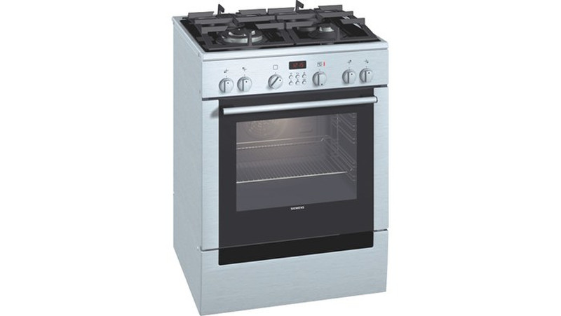 Siemens HM746505T Freistehend Gas hob Schwarz, Silber Küchenherd