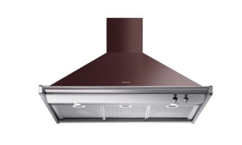 Smeg KD100RW Wall-mounted 800m³/h Red,Stainless steel cooker hood