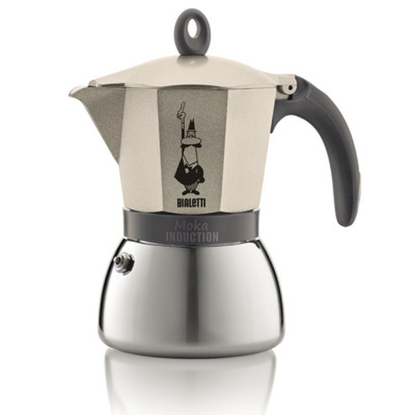 Bialetti 4833 Grau, Edelstahl Mokkakanne