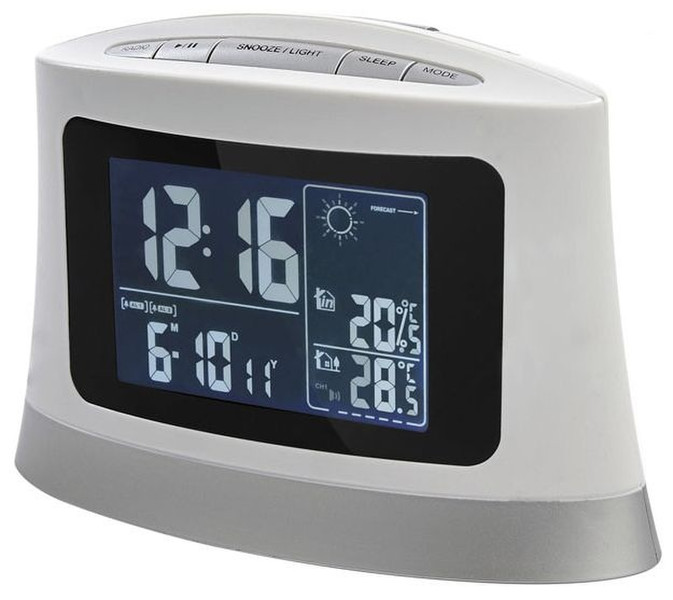 Irradio RC-302WS Clock Digital Grey,Silver