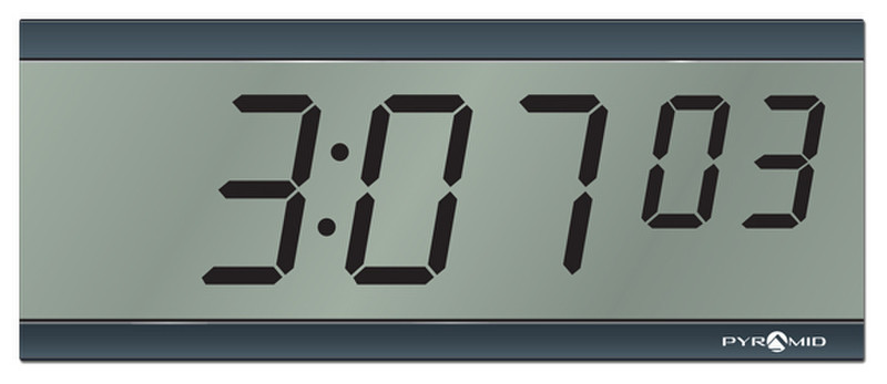 Pyramid Time Systems WSCBLCD-5 Digital wall clock Прямоугольник Черный, Серый настенные часы