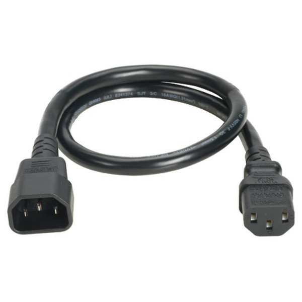 Panduit PC20C19BL4 1.22m C20 coupler C19 coupler Black power cable