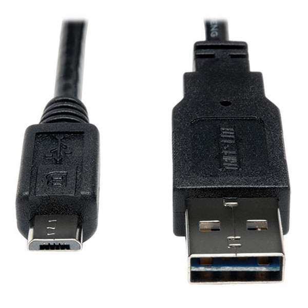 Tripp Lite USB 2.0, 3ft 0.91m USB A Micro-USB B Schwarz USB Kabel