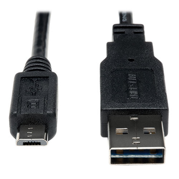 Tripp Lite Universal Reversible USB 2.0 Hi-Speed Cable, 28/24AWG (Reversible A to 5Pin Micro B M/M), 6-ft.