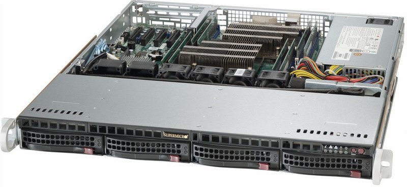 Supermicro SuperServer 6018R-MT LGA 2011-v3 1U Черный