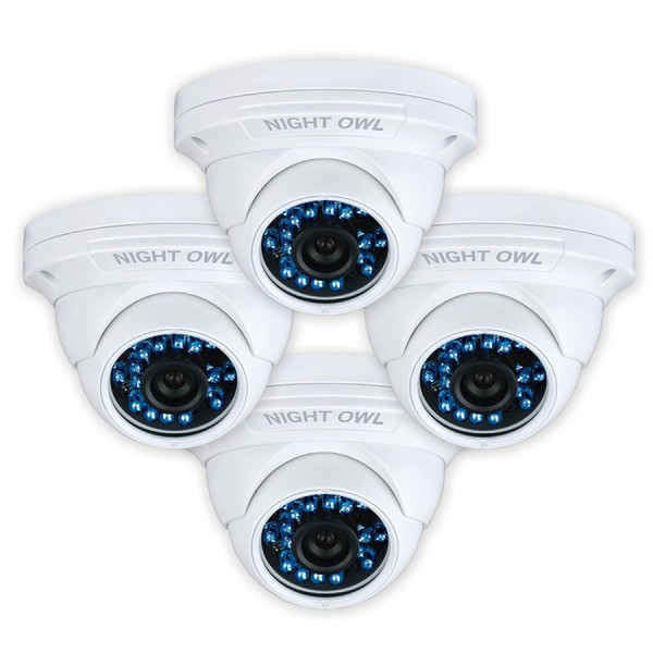 NIGHT OWL CAM-4PK-DM924 CCTV security camera В помещении и на открытом воздухе Dome Белый камера видеонаблюдения