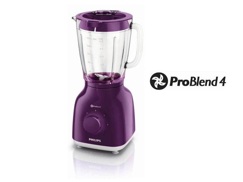 Philips Daily Collection HR2105/60 Tabletop blender 1.5L 400W Purple blender