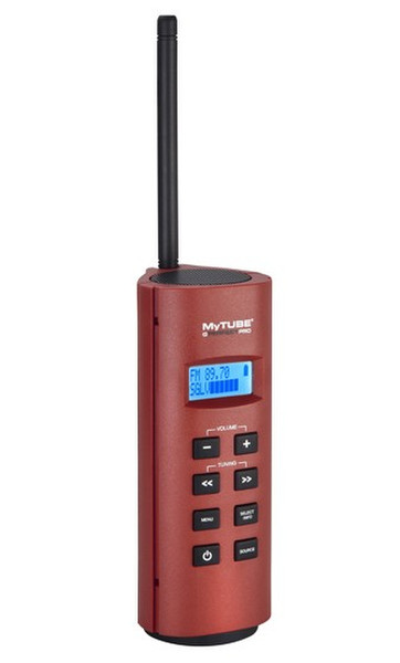 Perfectpro MyTUBE Tragbar Rot Radio