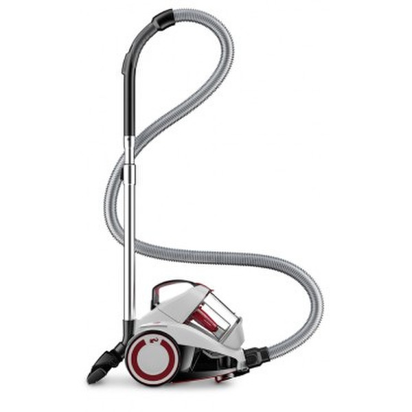 Dirt Devil rebel22HE Cylinder vacuum cleaner 1.8L 800W B Red,Transparent,White