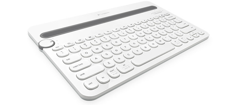 Logitech K480 Bluetooth QWERTY UK English Grey,White mobile device keyboard