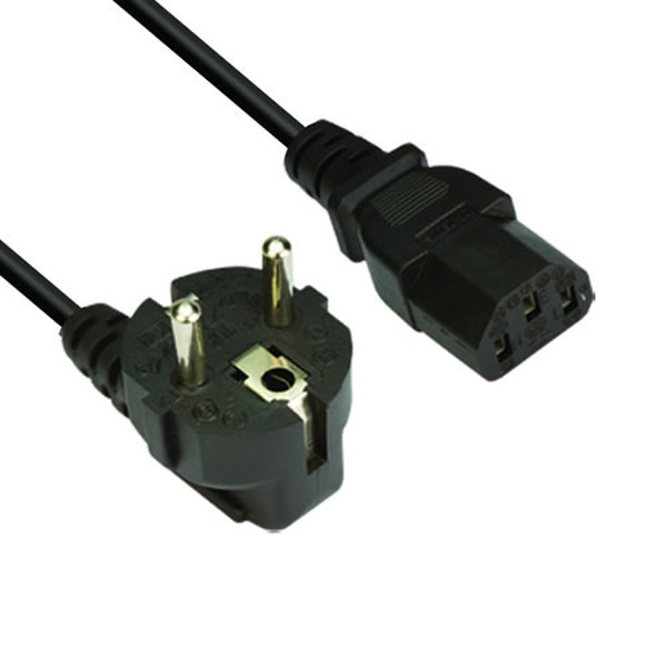 VCOM VPW7510 3m Power plug type F C13 coupler Black