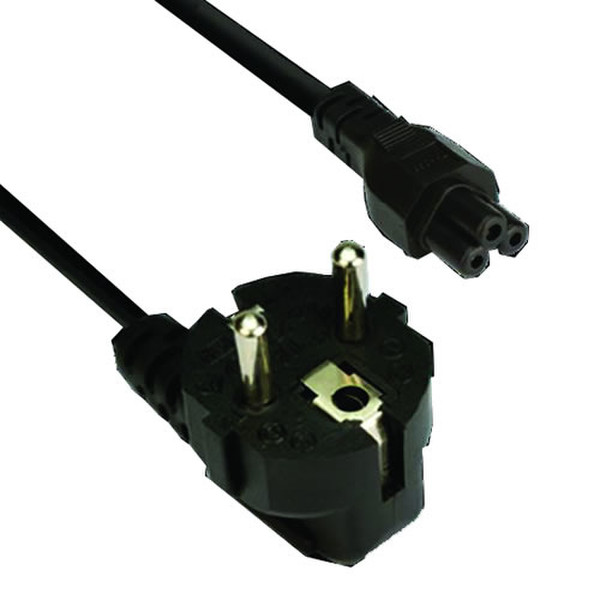 VCOM VPW7544 1.8m Power plug type F C6 coupler Black