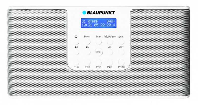 Blaupunkt RX+ 12 Портативный Cеребряный, Белый радиоприемник
