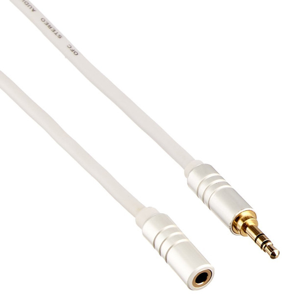 BlueRigger 3.5MM-M2F-6FT 1.8m 3.5mm 3.5mm Weiß Audio-Kabel