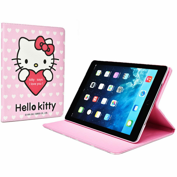 Hello Kitty HKY028RED100 9.7Zoll Blatt Rot, Weiß Tablet-Schutzhülle