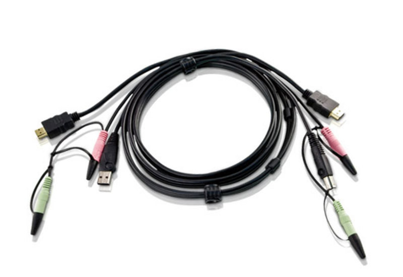 Aten 2L7D02UH 1.8m Black KVM cable