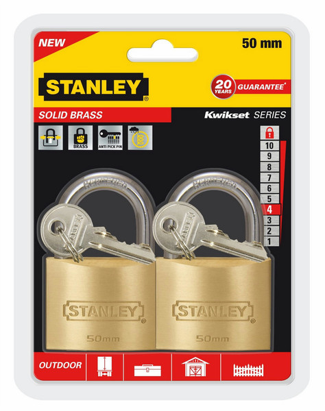 Stanley 81104371402 2шт навесной замок