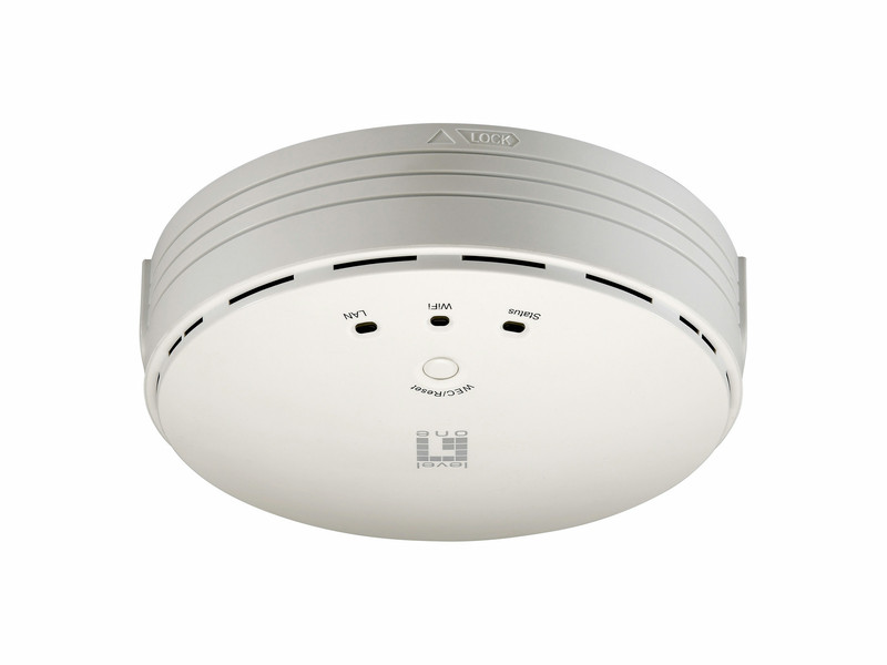 LevelOne Managed Ceiling Mount Wireless Access Point, 300Mbps 802.11b/g/n, 802.3af PoE, Built-in Antenna WLAN access point