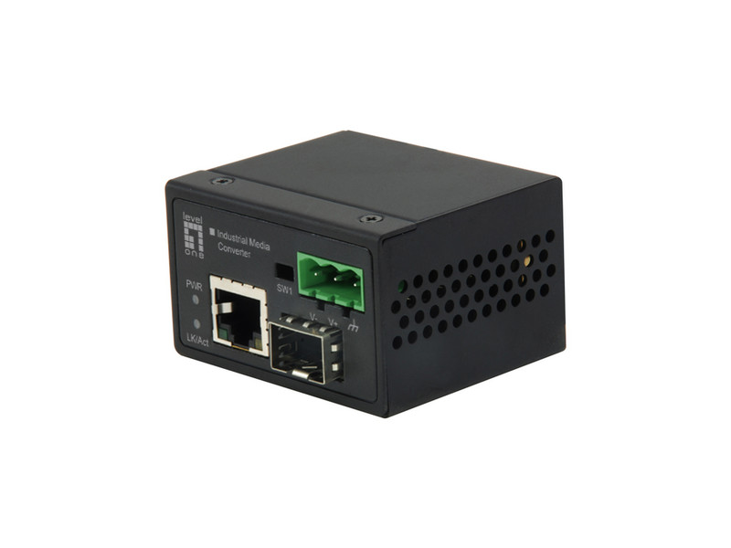 LevelOne Industrial Fast Ethernet mini Media Converter - 10/100Mbps RJ-45 Copper to 100Mbps SFP Fiber