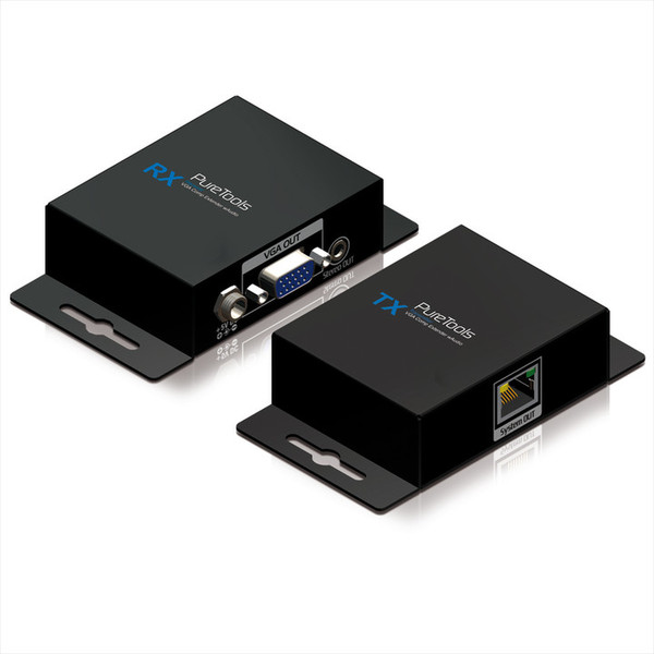 PureLink PT-E-VG20 AV transmitter & receiver Black AV extender