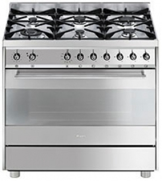 Smeg C9GVXBE-1 Freestanding Gas hob A Stainless steel cooker