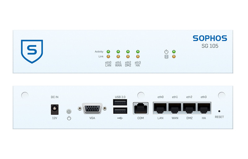 Sophos SG 105 1500Мбит/с аппаратный брандмауэр