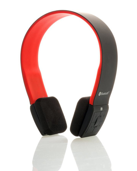 iTek ITEH03LBR Binaural Kopfband Schwarz, Rot Mobiles Headset