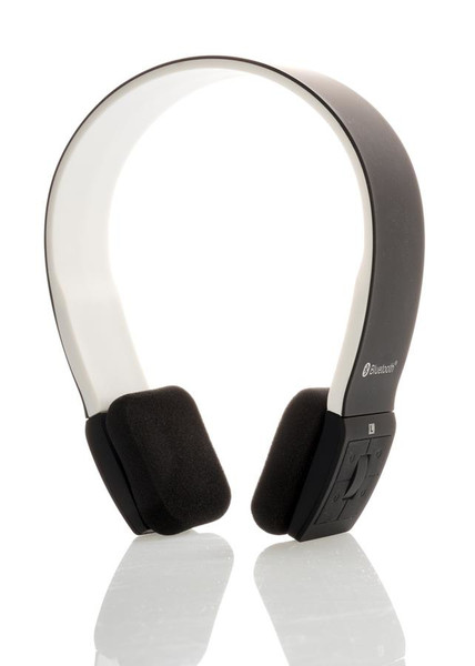 iTek ITEH03LBW Binaural Kopfband Schwarz, Weiß Mobiles Headset