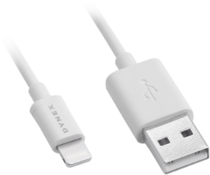 Dynex 4", USB2.0 - Lightning 0.1m USB A Lightning White